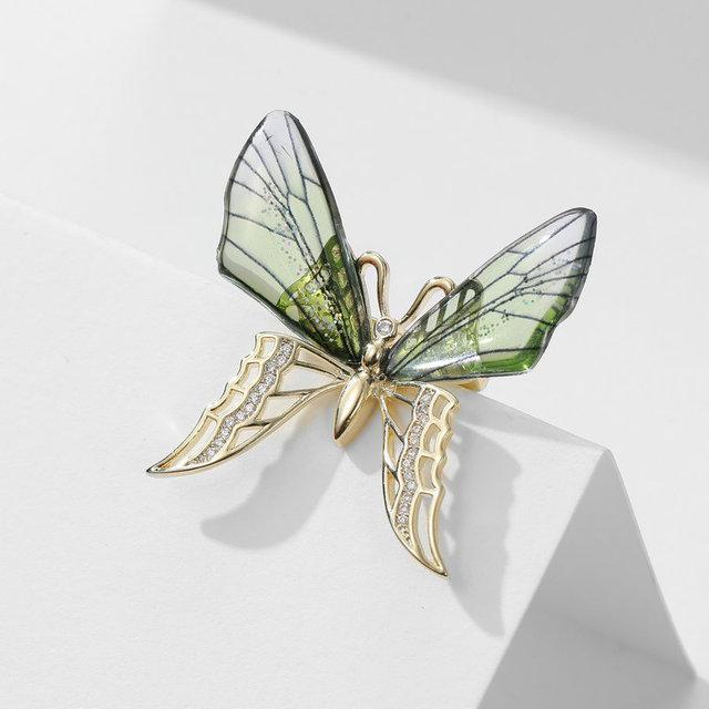 Transparent Wings Butterfly Brooch With Personalized Designs