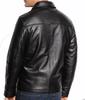 AL KHALID Men's Leather Jacket Black Genuine Lambskin Leather Jacket Motorcycle Stylish