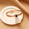 Korean 18K Gold Titanium Steel Women's Bracelet: Cold Niche Design, Internet Celebrity Style, Roman Watch-Inspired Bangle