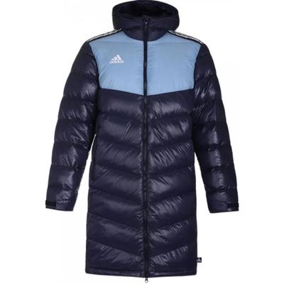 Сплошной цвет, пуховик на молнии с капюшоном и логотипом бренда, мужская верхняя одежда Legend-Ink-Blue CW7426