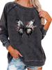 Women's Oversized Pullover Sweatshirt Fashion Butterfly Print Top Ladies Spring/Fall Sweatshirt