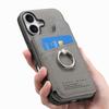 Premium Horizontal Flip Phone Case with RFID Blocking for iPhone 16 Pro Max 16e 15 14 Plus 13 Pro 12 11 XS 360° Rotatable Ring Kickstand Wallet Case