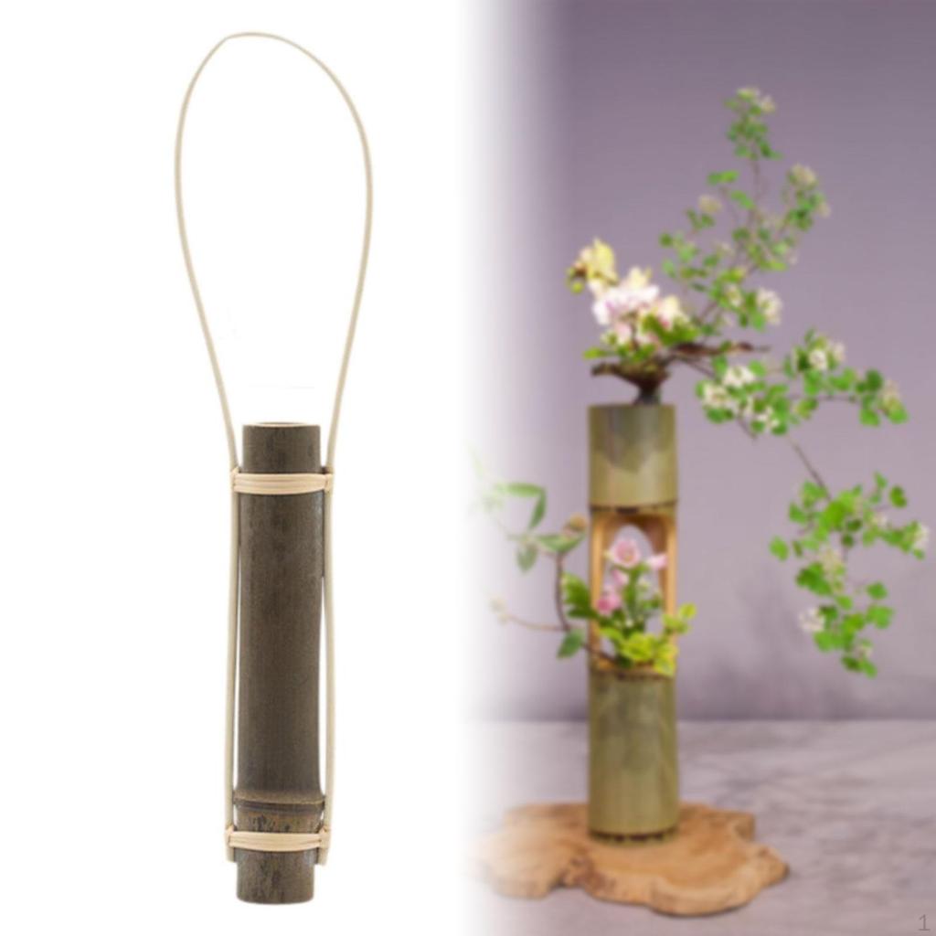 Bamboo Flower Vase Table Centerpiece Decorative Tabletop Ornament Modern Minimalist Design