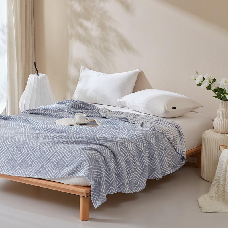 Трехслойное одеяло из чистого хлопка, одеяло для кондиционера, летнее охлаждающее одеяло, одинарное/двуспальное одеяло из чистого хлопка