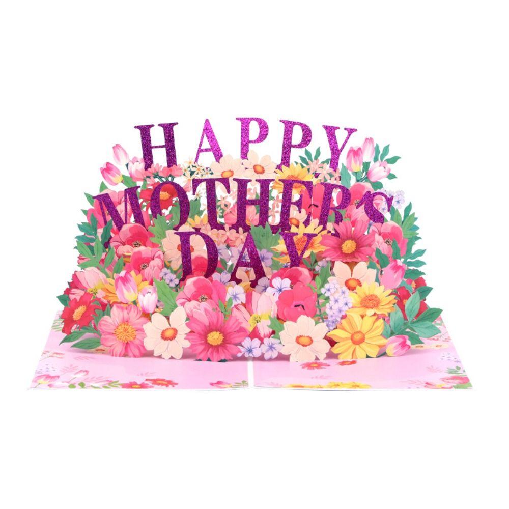 3D всплывающие открытки с цветами, открытки с благословениями, открытка ко Дню матери для мамы, подарок