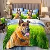 3D цифровой трехкомпонентный набор Животное Курица Кошка Собака Пододеяльник Комплект постельного белья
