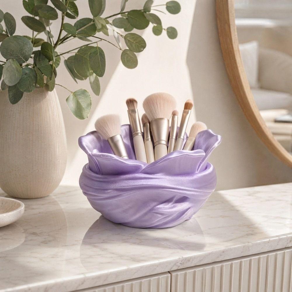 Luxury Plastic Pen Holder 3D Printed Jewelry Storage Box Durable Makeup Brush Holder Bedroom