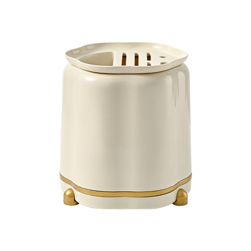 Держатель для ножей, вращающийся цилиндр для хранения столовых приборов, многофункциональное хранилище для столовых приборов, стойка для хранения ножей и вилок с функцией слива