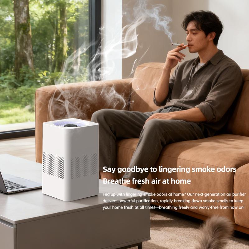 Xiaomi Mini Portable Type-C Air Purifier HEPA Filter Negative Ion Air Cleaner Remove Smoke Odor Formaldehyde Home Car Office