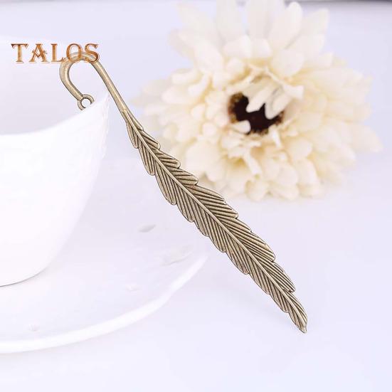 2Pcs Feather Bookmark Metal Book Mark Page Reading DIY Gifts Stationery for Home Study School Office