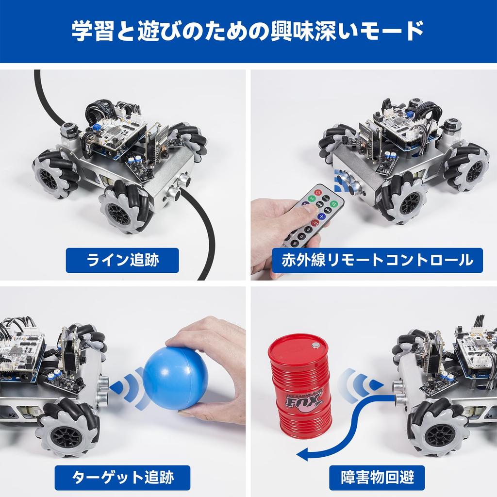 SunFounder Smart Robot Car Kit with Arduino UNO 4WD Omnidirectional ESP32 App Remote and Educational Robot Toy Kit for Kids and Adults Manual in