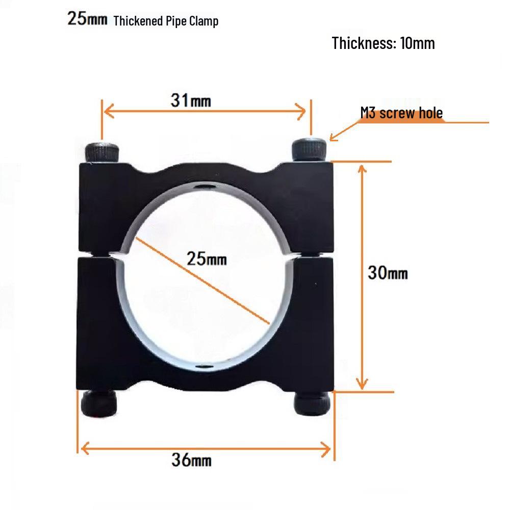 Carbon Fiber Multi-Axis Drone Tube Clamp - M3 Aluminum Alloy for Remote Control Models