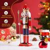 12 Inch King Nutcracker Painted Soldier Christmas Decor Xmas Holiday Collectible Gifts for Festive Christmas Tree Table Decor