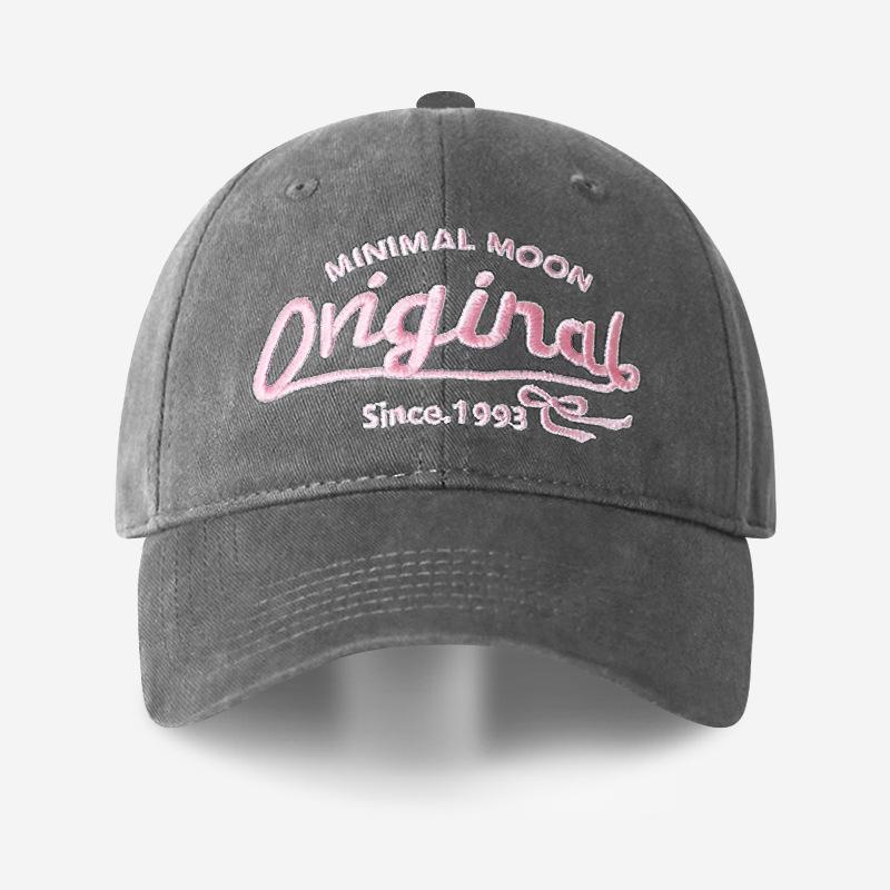 American alphabet embroidered dome baseball cap spring and summer hip hop cap sunshade face