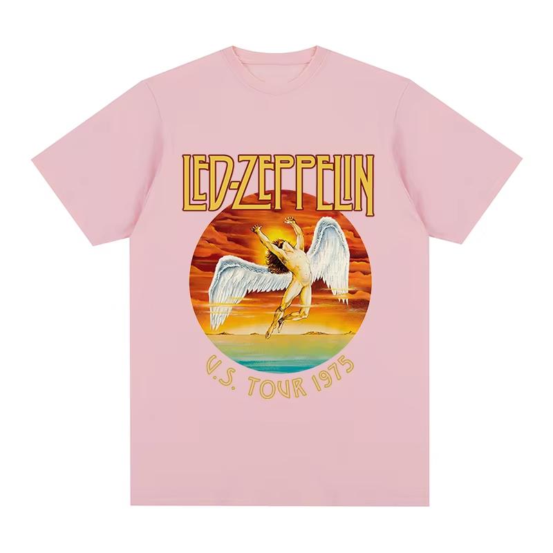 Men's & Women's New Vintage LED T‑Shirt American Street Style For Rock Band Fans Women And Men T-shirt