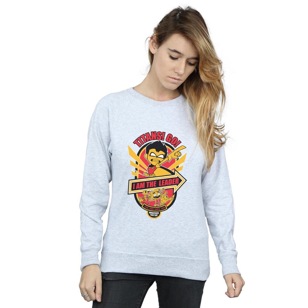 DC Comics Womens/Ladies Teen Titans Go I Am The Leader Sweatshirt