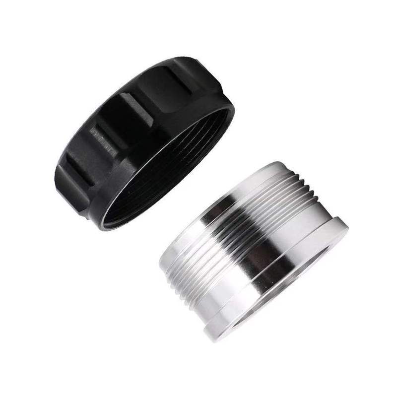 Car Aluminum Weldable Fuel Tank Filler Neck Set Universal Weld-on Fuel Water Inlet Pipe With Radiator Coolant Reservoir Caps 2 P