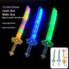 Colorful Light-Up Children's Sword Toy with Crystal Lattice Design - Popular Night Market Sound-Effect Toy