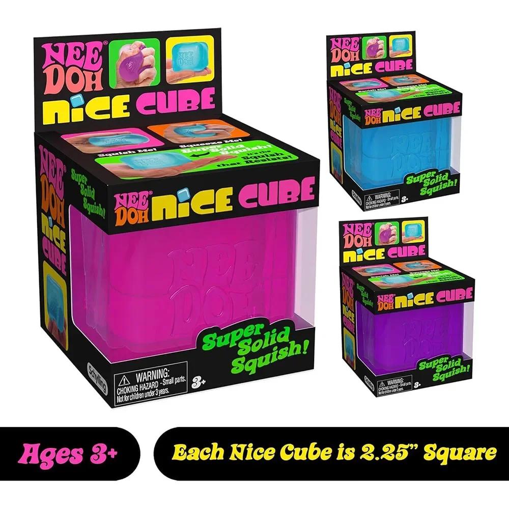 Сенсорный кубик Schylling Needoh Nice Cube — инструмент для снятия стресса, тревоги, концентрации внимания, СДВГ и успокоения, удобный для офисного стола.