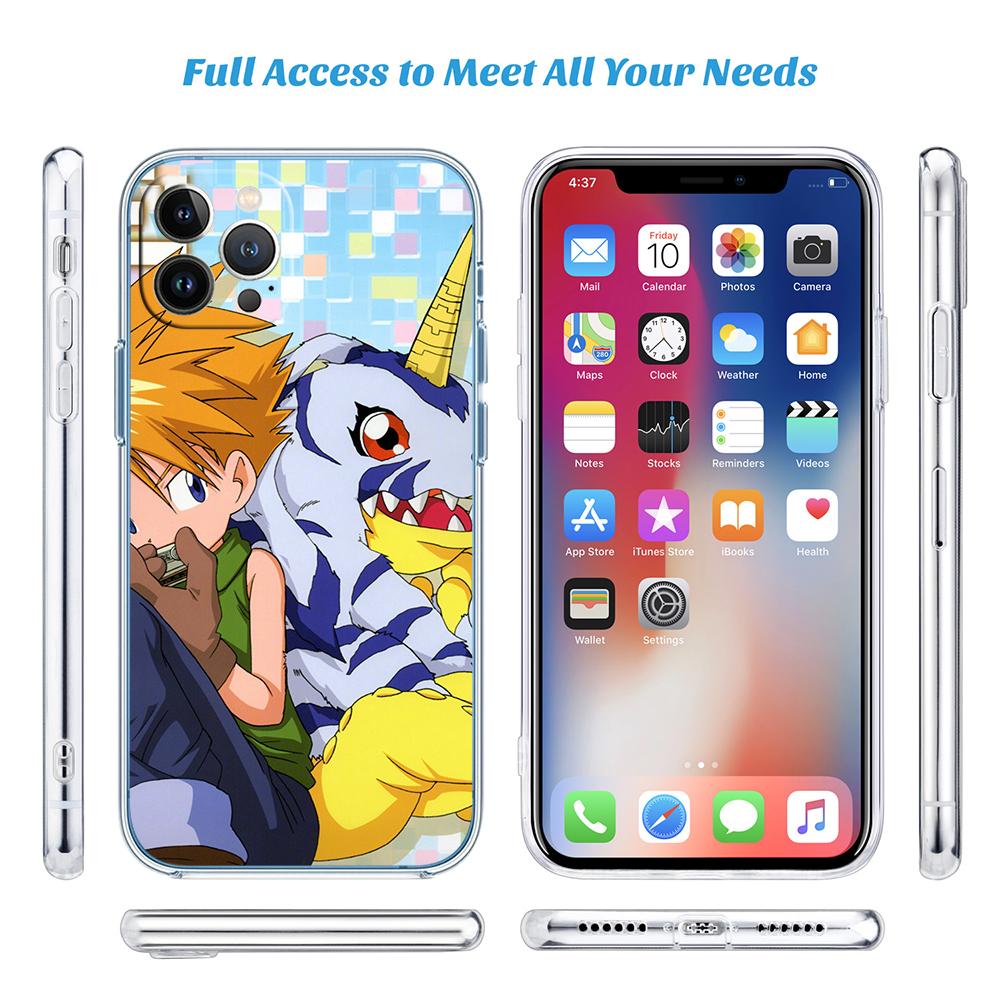 LO29 D-Digimons Soft Shell Transparent Phone Case for Samsung Galaxy A04 A04S A14 A23 A34 A54 M23 M33 M52 M53