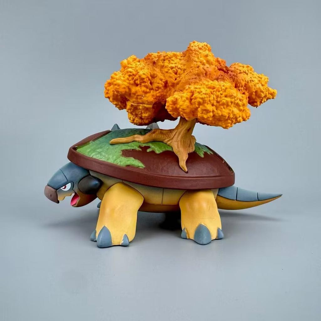 Милая Аниме Фигурка Тorterra Chelterrar Grotle Turtwig из ПВХ Игровая Статуэтка Коллекционная Модель Игрушки для Детей Кукла Подарки 11 см