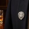 Brooch Pin, Versatile Animal-Shaped Brooch with Electroplated Surface, Lion Design Lapel Pin for Business Daily Wear