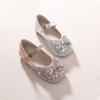 Girls' Leather Shoes Spring and Autumn Stylish Versatile Baby Girl Princess Shoes Crystal Shoes Single Shoes Elsa Soft Sole Children's Shoes