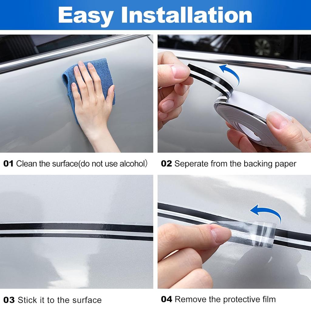 Spurtar Car Ptripe Tape, 2 Rolls X 32Ft Ptriping Automotive Tape Racing Stripes, Black Vinyl Ptripe Decals For Car, Motorcycle And Boat DIY