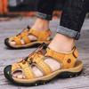 Summer Men's Big Size Outdoor Sandals Anti-Kick Rubber Sole Sports Beach Shoes