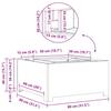 Fire Pit Brown 80 x 80 x 40 cm Weatherproof Steel