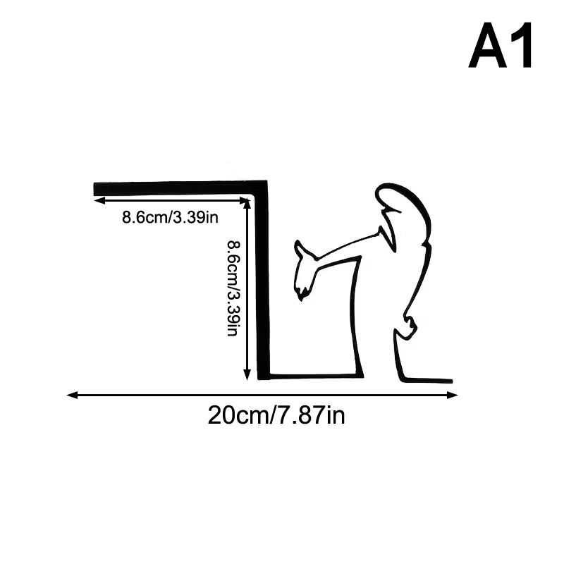 Minimalist La Linea Switch Sticker Cartoon Character Power Switch Decal Line Drawing Design Wall Decor For Home, Office, Cafe