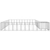 VidaXL Chenil Noir 31,46 m² Acier Enclos pour Chiots Cage Chiens Extérieur 3082241