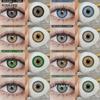 Цветные контактные линзы, черные натуральные контактные линзы, зеленые модные удобные цветные контактные линзы, коричневые линзы для макияжа глаз, 1 пара