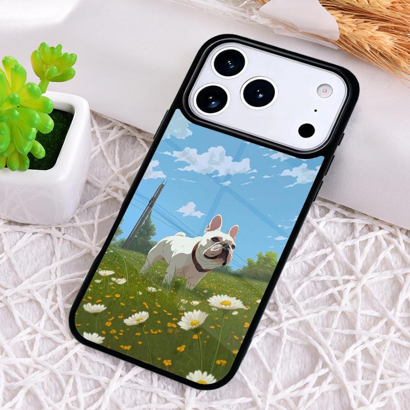 Чехол для телефона с французским бульдогом для iPhone 17 Air 16 15 11 12 14 13 Pro Max Ударопрочный чехол