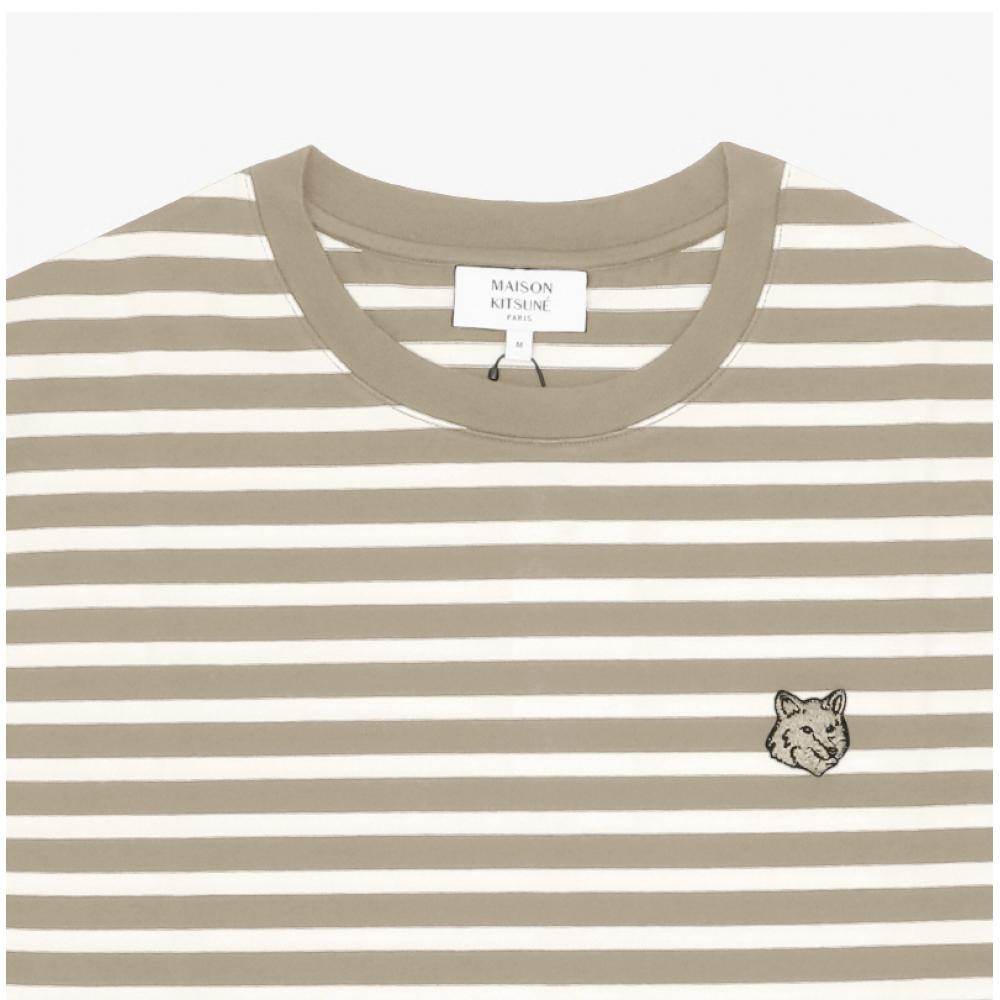 MaiSon KitSune Смелая нашивка с головой лисы Полоска Мужская S Футболка с длинным рукавом Pm00122kj0044