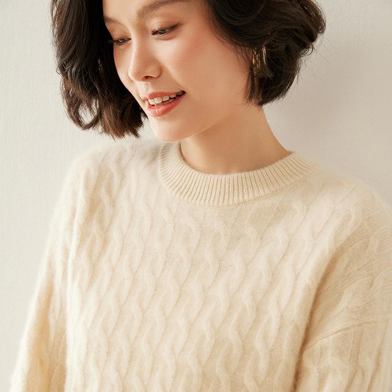 Женский кашемировый свитер Qinghe cashmere 100% кашемир осенне-зимний кашемировый утолщенный пуловер мягкий и теплый