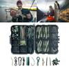 180Pcs Carps Fishing Tackle Set Fishing Accessory Set Including Carps Hook Quick Changes Swivels Anti-Tangles Sleeves