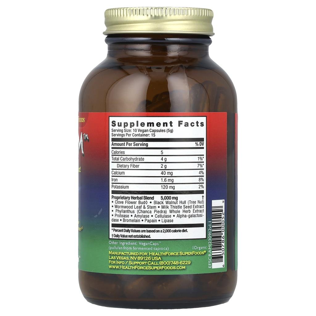 HealthForce Superfoods Scram, 150 Veggie Capsules