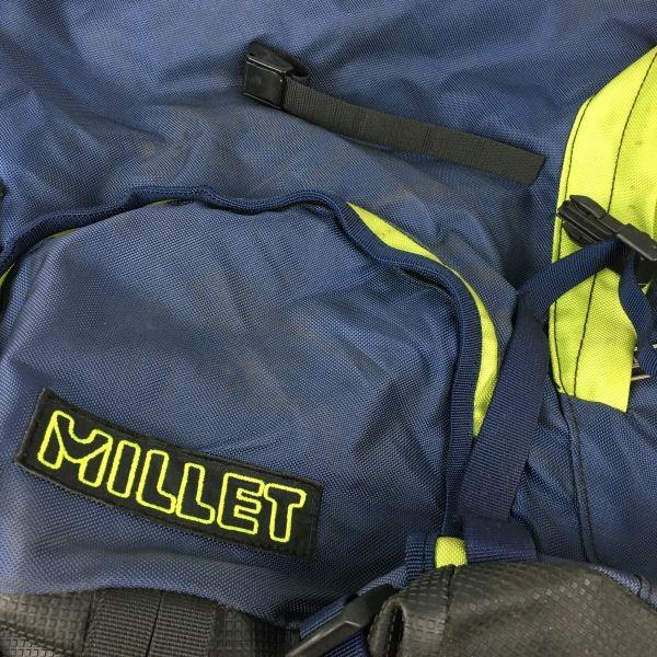 MILLET Climbing Backpack Blue Green Outdoor Bag Large Side Pockets(USED)