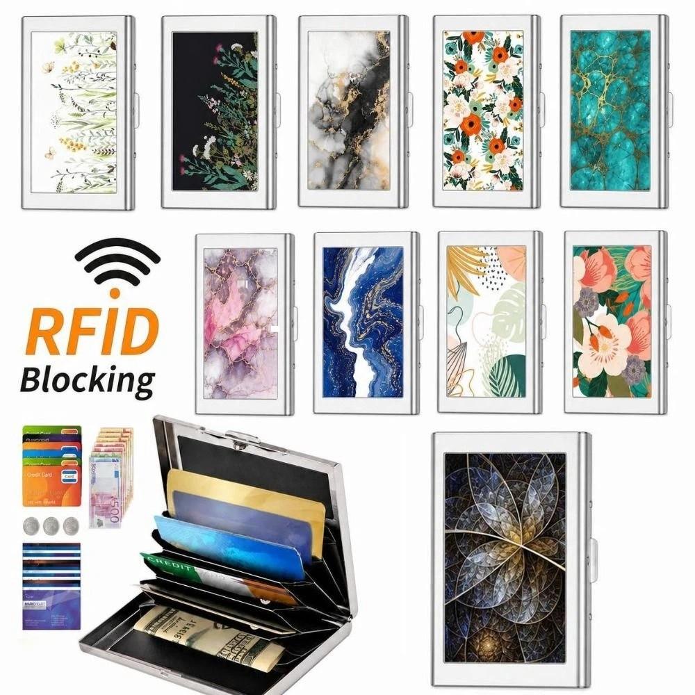 Metal Material Versatile Card & Cash Case Easy Snap Card Holder Metal Card Box ID Card Holder