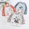 Baby Bibs Cartoon Waterproof Long Sleeve Baby Feeding Stuff Kids Eating Drawing Apron Burp Cloth