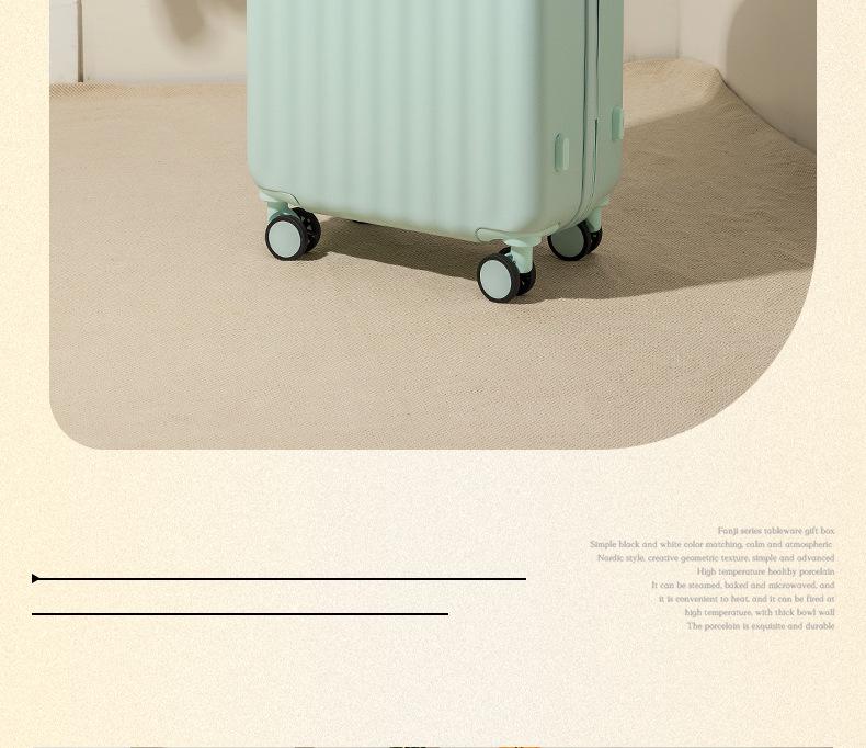 Легкий женский чемодан-спиннер 20 дюймов с подстаканником - Ручная кладь в свежем стиле