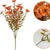 1 шт. искусственные свадебные цветы эвкалиптовая ветка букет оранжевый красный украшение для дома осень