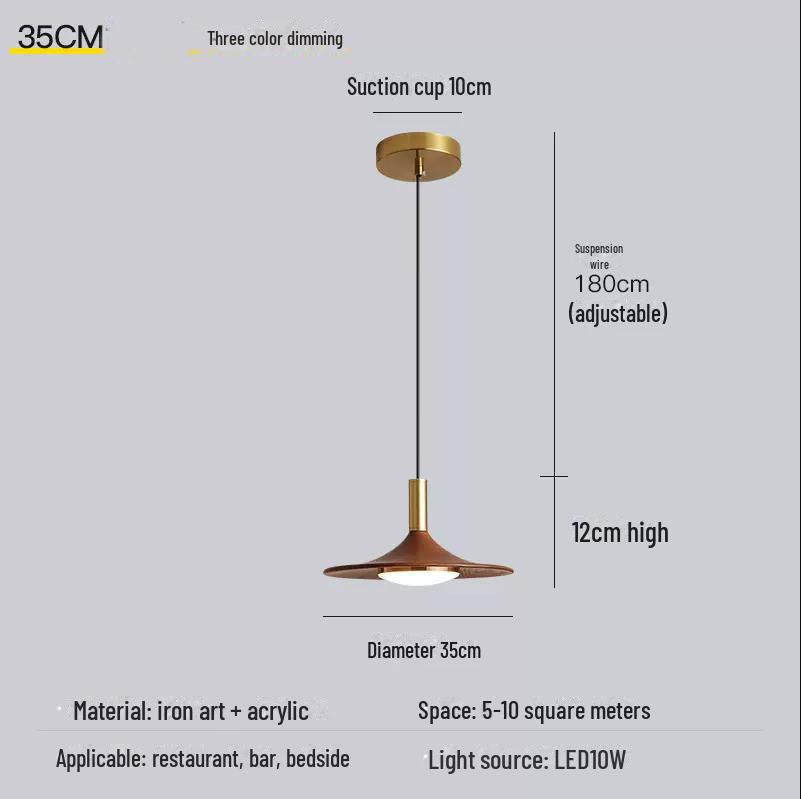 Retro Wabi-Sabi Japanese Log Style Chandelier for Dining Table or Bar