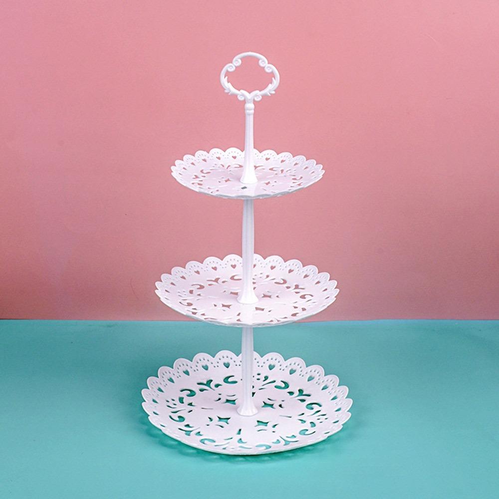 New Plastic Dessert Rack White Detachable Cake Stand 2/3-Layers Food Fruit Plate Wedding Birthday Party