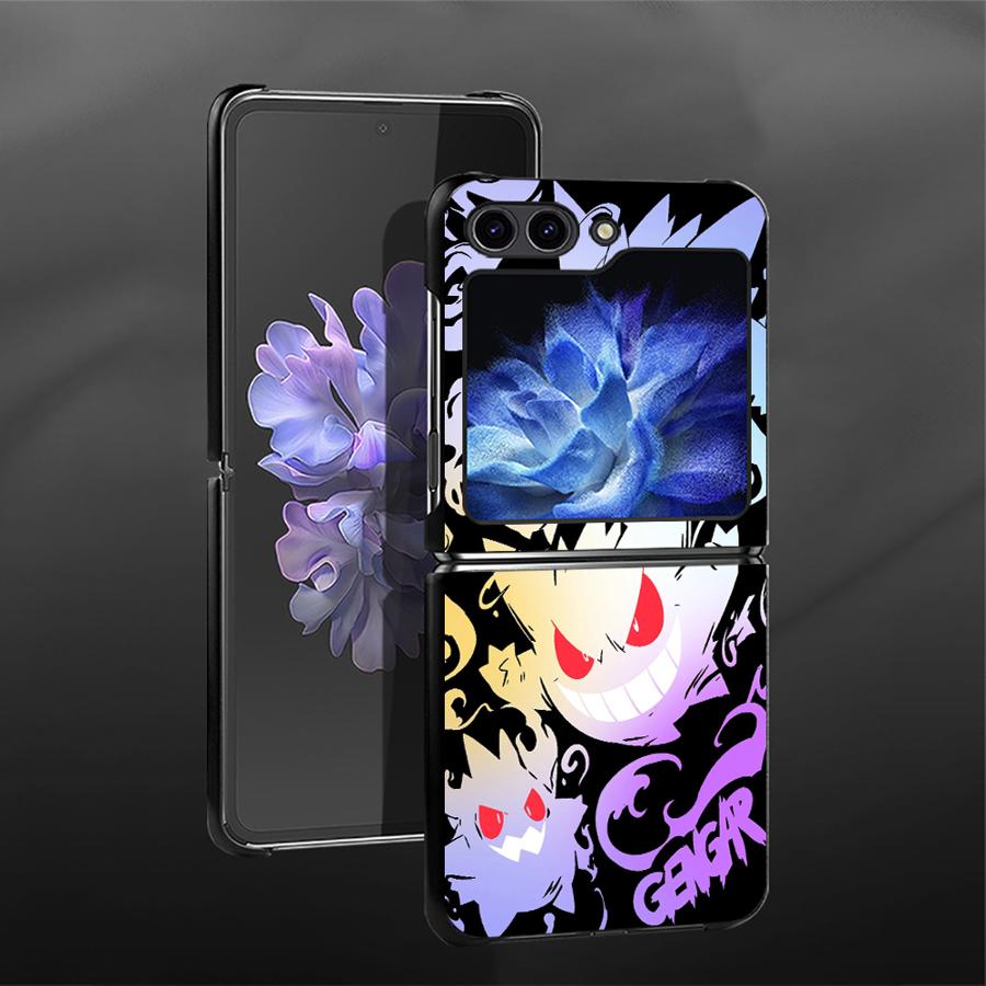 Крутой чехол-футляр Gengar Pokemon для задней панели телефона для Samsung Galaxy Flip3 Flip7 FE Z Flip 7 6 5 4 3 Flip5 Flip6 Flip4