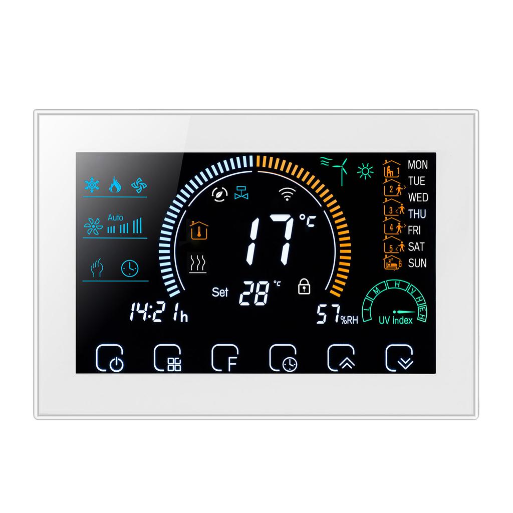 TUYA WIFI/RS485 Modbus RTU Программируемый термостат для управления 2/4-ходовым клапаном Отопление/Охлаждение HVAC Воздушная система 24В/220В