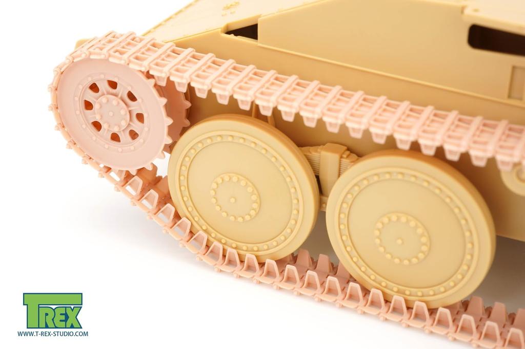 Студия немецкий легкий танк позднего типа гусеница с стартовым колесом тип 2 пластиковые детали модели T-Rex 1/35 38(T) Колесо/Направляющее (для Тамии) TR85078-1