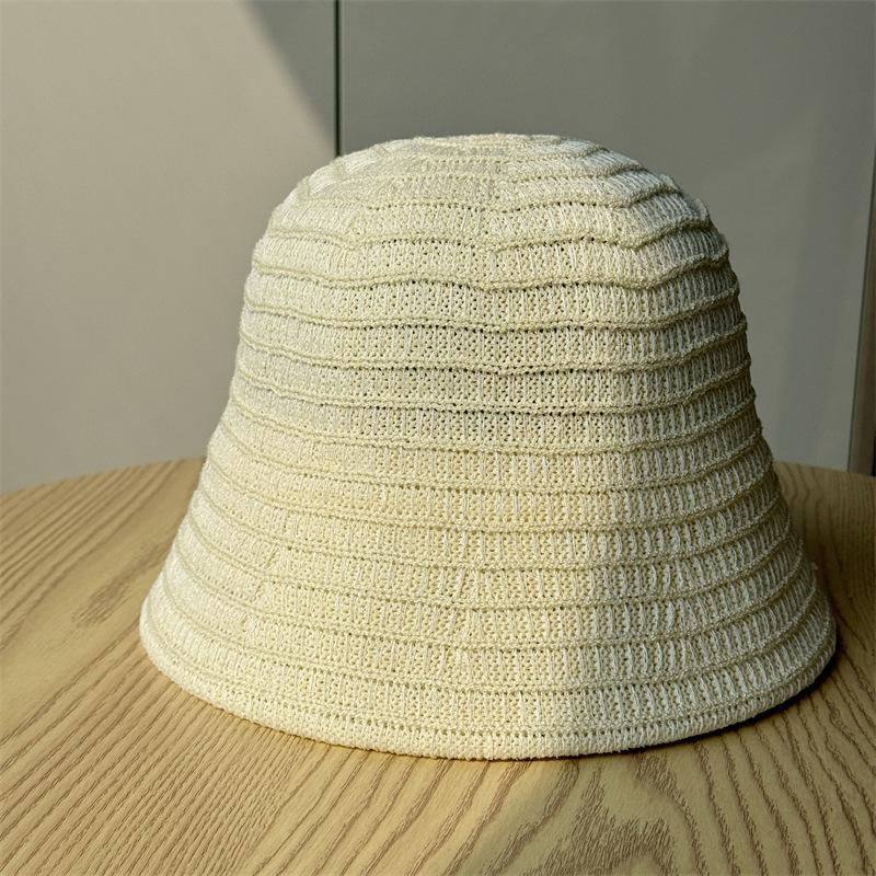 Fisherman's Hat Children's Summer Outdoor Weaving Hollow Breathable Sun Hat Leisure Sunscreen Bucket Hat