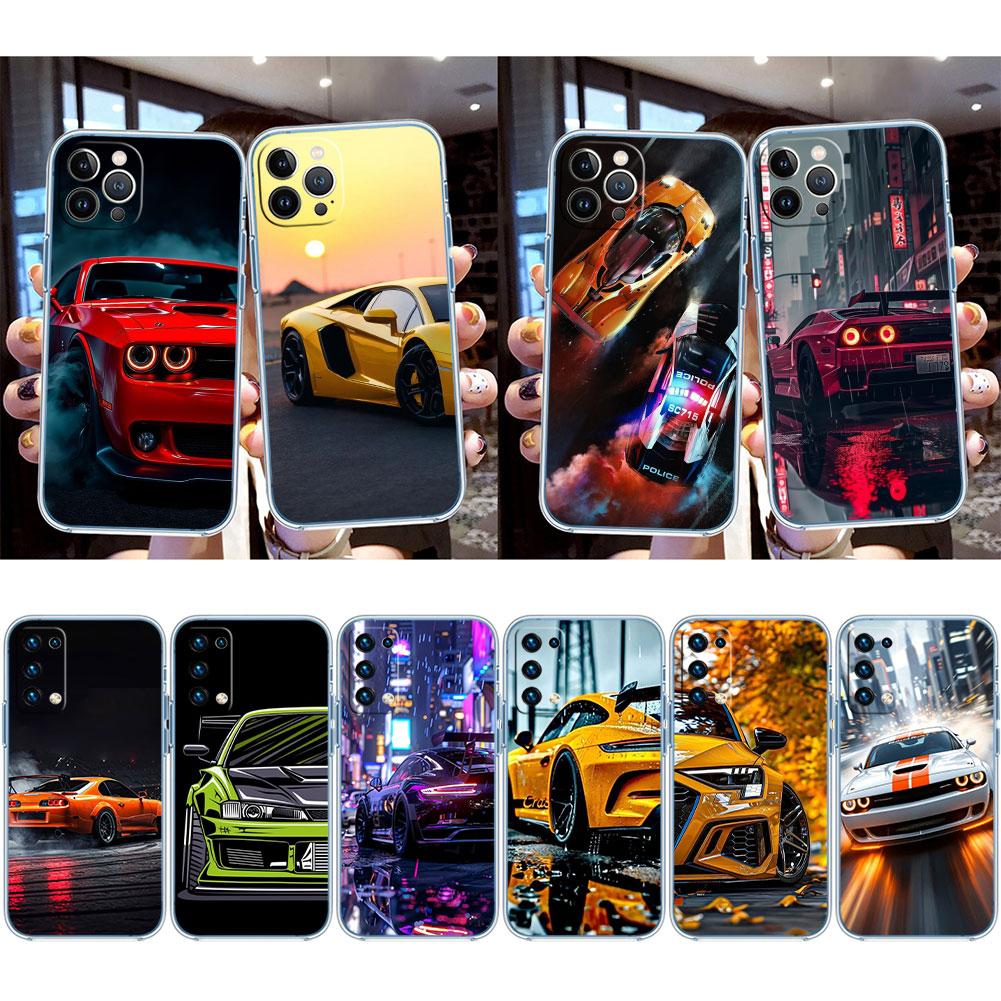 IK67 Прозрачный чехол для смартфона Supercar для Motorola Moto G7 G8 G9 G84 G85 G73 G24 G15 Z2 Play Power Plus